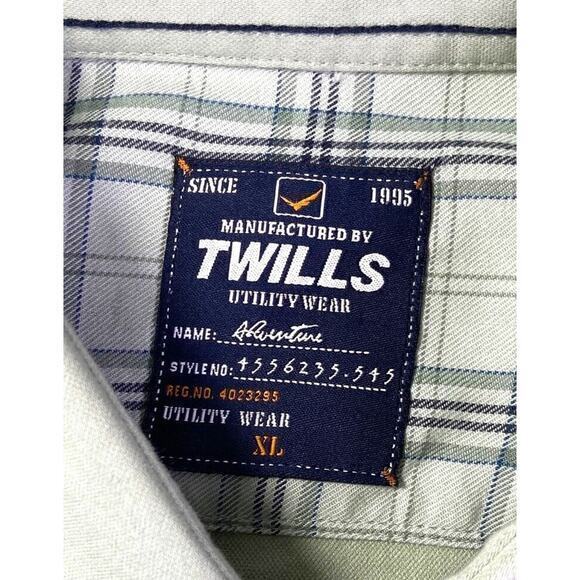 TWILLS Utility Wear Adventure Men Green Button Down Long Sleeve Shirt Size XL - Picture 5 of 15